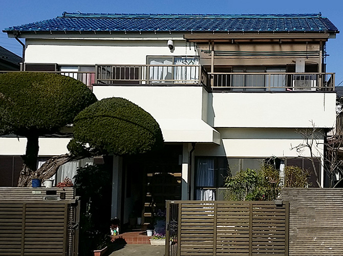 東京都足立区東伊興戸建て住宅の外壁塗装工事の施工事例