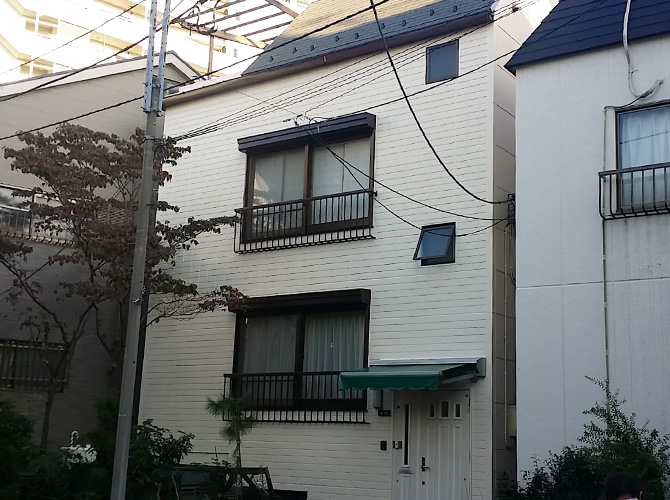 東京都文京区戸建住宅の外壁塗装・防水工事の施工事例