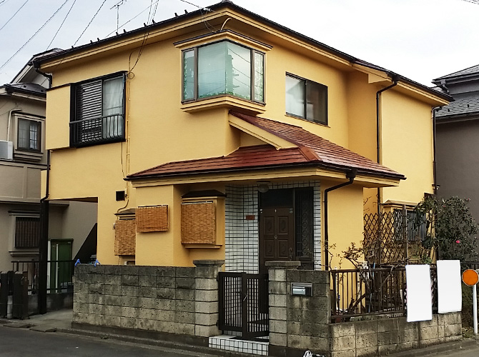 東京都東久留米市の戸建住宅の外壁塗装・屋根塗装工事の施工事例