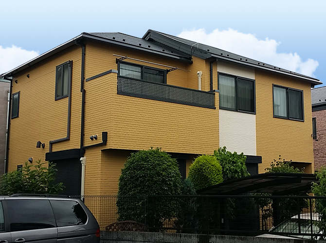 東京都荒川区戸建住宅の外壁塗装・屋根葺き替え工事の施工事例