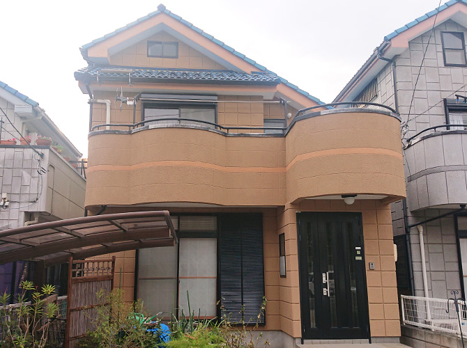 東京都足立区2階建住宅の外壁塗装工事の施工事例
