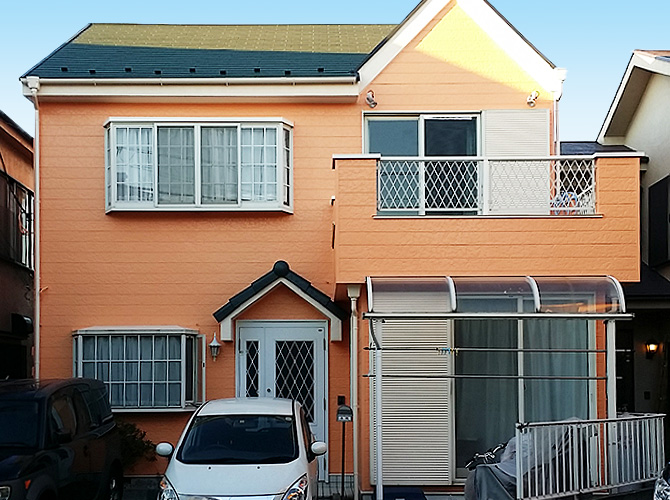 埼玉県八潮市戸建て住宅の外壁塗装工事の施工事例