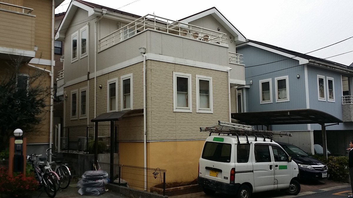 千葉県我孫子市の住宅の外壁塗装・屋根塗装の施工前の外観