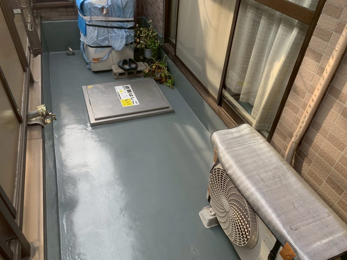 アパート・マンションベランダウレタン防水施工後写真