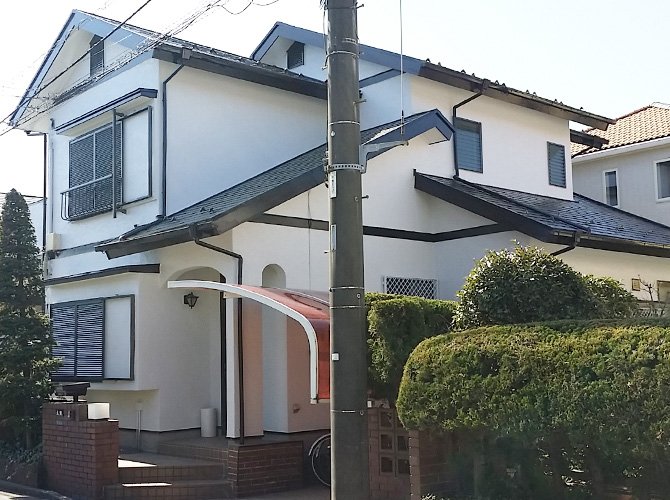 千葉県浦安市の住宅で外壁塗装・屋根塗装｜弾性セラミシリコン・破風板金補修