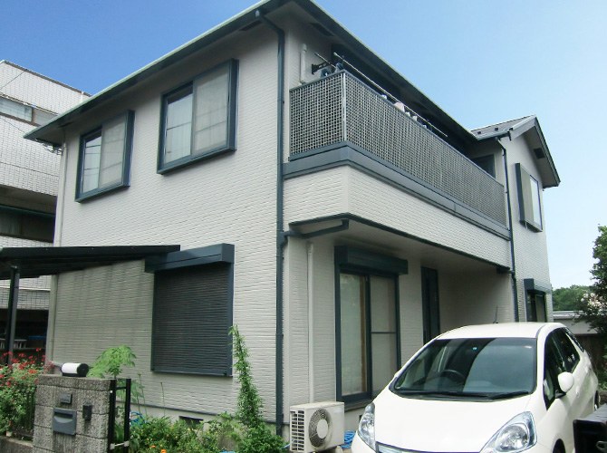 神奈川県相模原市の住宅で外壁塗装・屋根塗装｜パーフェクトトップとサーモアイSi・シール補修