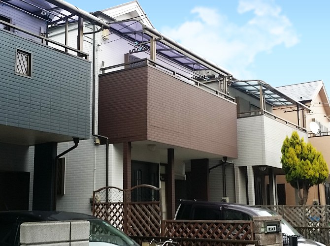 東京都足立区の住宅で汚れにくい外壁塗装・遮熱屋根塗装・バルコニー改修|ナノコンポジットW