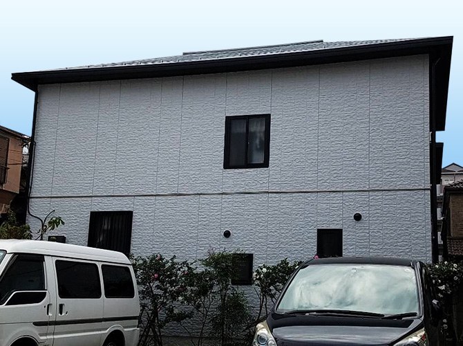 東京都足立区の2階建住宅で外壁塗装・屋根塗装｜ナノコンポジットWとサーモアイSi