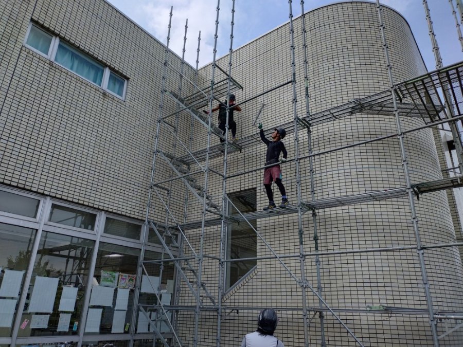 仮設足場設置