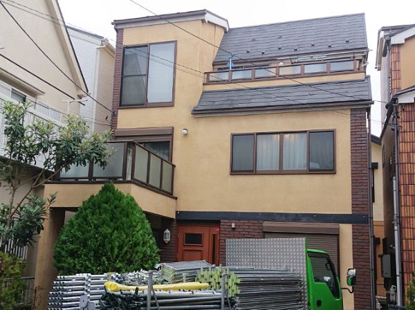 東京都文京区（戸建） 鉄部・外階段・外壁塗装・屋根工事 施工前
