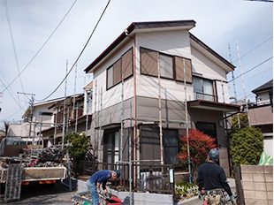 千葉県流山市（戸建て） 屋根工事 施工中