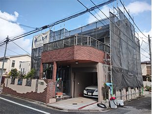 東京都練馬区（戸建て） 屋上防水工事 施工中