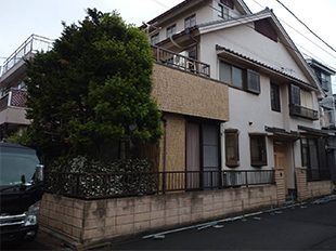 東京都足立区（戸建） 鉄部・外階段・外壁塗装工事 施工前