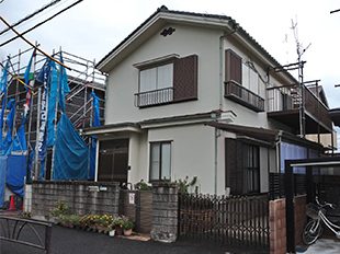東京都葛飾区（戸建） 鉄部・外階段・外壁塗装工事 施工前