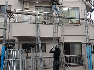 東京都足立区（アパート） 外壁塗装 施工前