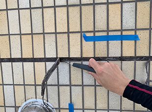 東京都品川区（マンション） 屋上防水工事 施工中