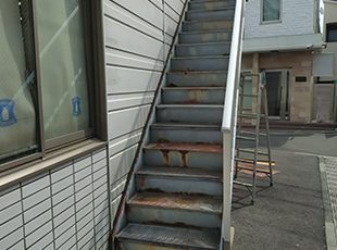 東京都世田谷区 鉄部・外階段塗装 施工前