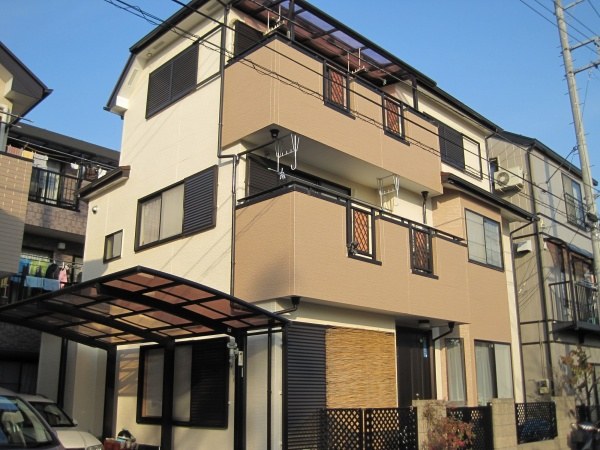 東京都足立区の住宅で外壁塗装・屋根塗装｜遮熱塗料パラサーモ